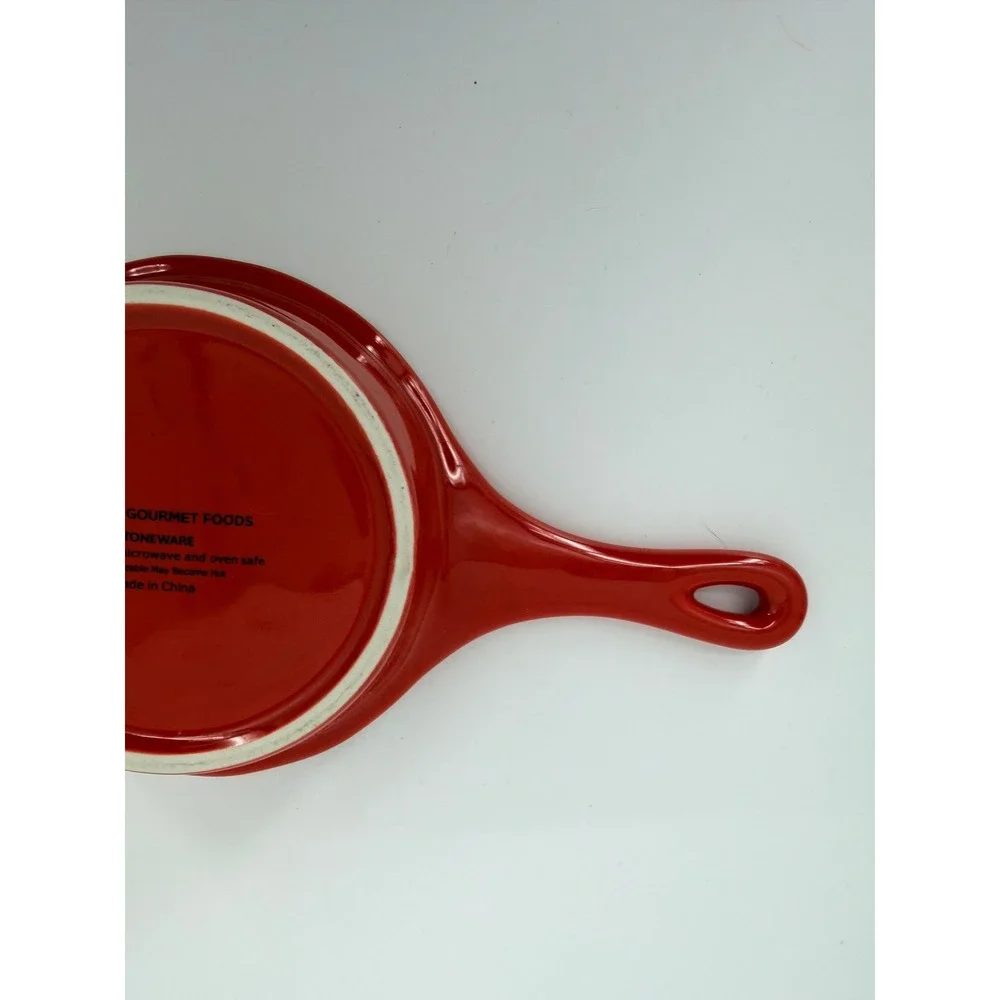 Modern Gourmet Foods Red Stoneware Mini Pie Baking Dish 5 inch Diameter